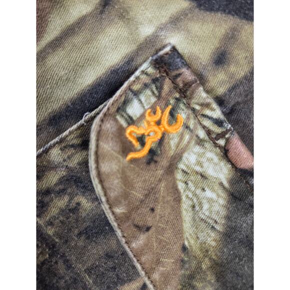 Browning Break Up Camo Infinity Chamois Button Front Long Sleeve Shirt 2XL Hunt - Picture 3 of 5